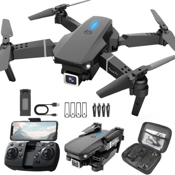 Drone with 4k Camera Foldable 1080P HD Drone with FPV Live Video, Gestures Selfie, Altitude Hold, One Key Take Off/Landing, 3D Series Flips, Headless Mode, Aerial Photography