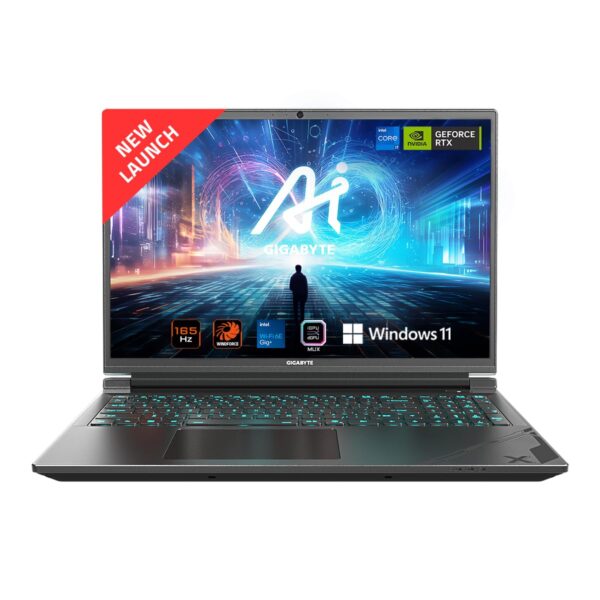 GIGABYTE G6X 9MG-42IN854SH, Windows 11 Pro Intel I7-13650HX, GeForce RTX 4050, 16.0" 16:10 WUXGA (1920X1200) 165Hz Display (45% NTSC, MUX Switch), DDR5 4800 8GB*2, 1-Zone RGB Backlit Keyboard