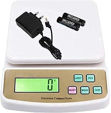 KRIKAV'S SF-400 A With Adopter, 10Kg Weight Machine with Fast Response Sensor for Shop/Home Scale Weighing Scale