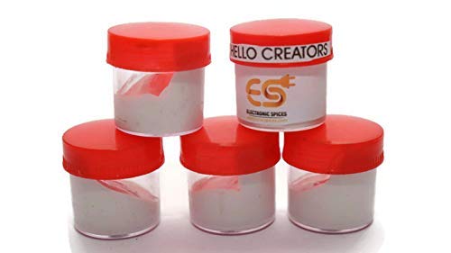 Electronic Spices Thermal Paste Compound 10gm Thermal Heat Sink Compound/Paste/Grease for CPU Fan | Induction IGBT | Mosfet | Power Transistors and (White) Pack of 5