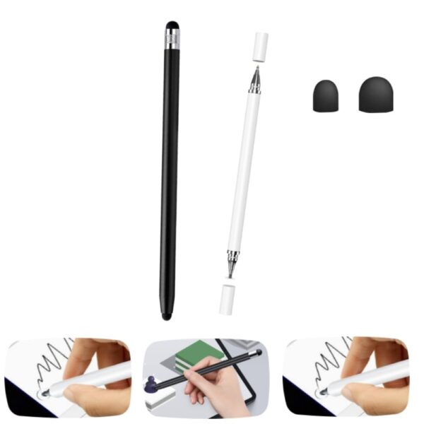 AstonAndia 2 Pcs Stylus Pen Touch Pen For Android Smart Pen With Two Sizes Tablet Pen With Replaceable Pen Tips(Works On Most Screens), Assorted