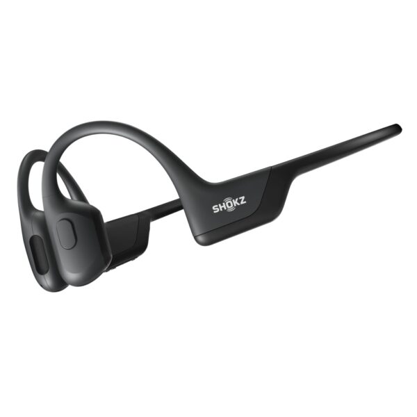 SHOKZ OpenRun Pro Bone Conduction Sports Headphones, Open-Ear Sports Earphones with Mic, Bluetooth Wireless Bone Conduction Headset, IP55 Waterproof, Ideal Sports Headphones Gift (Swift Black)