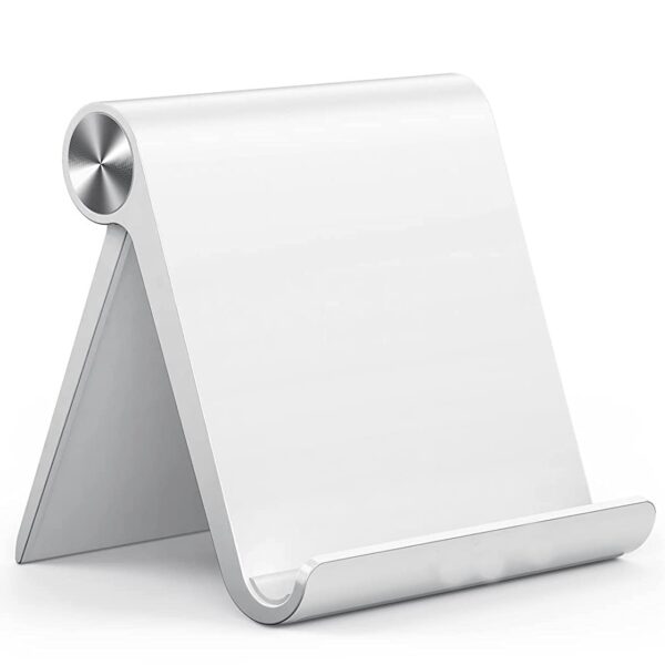 STRIFF Uph1W Multi Angle Tablet/Mobile Stand. Phone Stand Holder for iPhone, Android, Samsung, Oneplus, Xiaomi. Portable, Foldable Stand.Perfect for Bed,Office, Home,Gift and Desktop (White) Tabletop