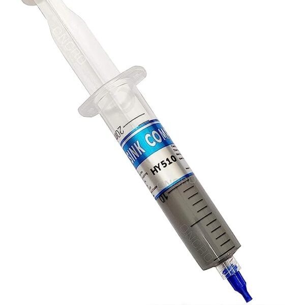 Grey Syringe Hy510 Thermal Compound Paste for Processor, Heat Sink, CPU, Laptop, pc, CN10 Silicone Compound Paste for led, Fan, chipsets, heatsink- Tube/Injection.