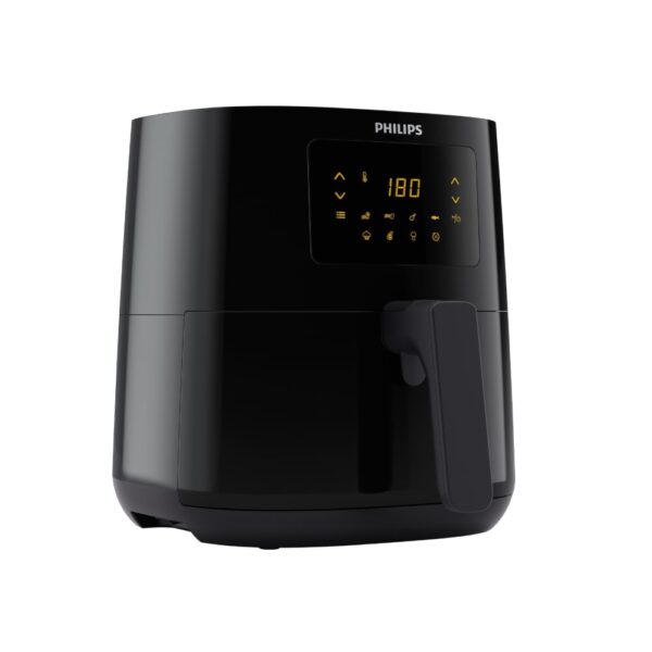 PHILIPS Digital Airfryer with Touch Panel, 4.1L, with RapidAir Technology,with additional 1 Yr Warranty by Philips, 7 Pre-set Menu (HD9252/90)(Black), Large