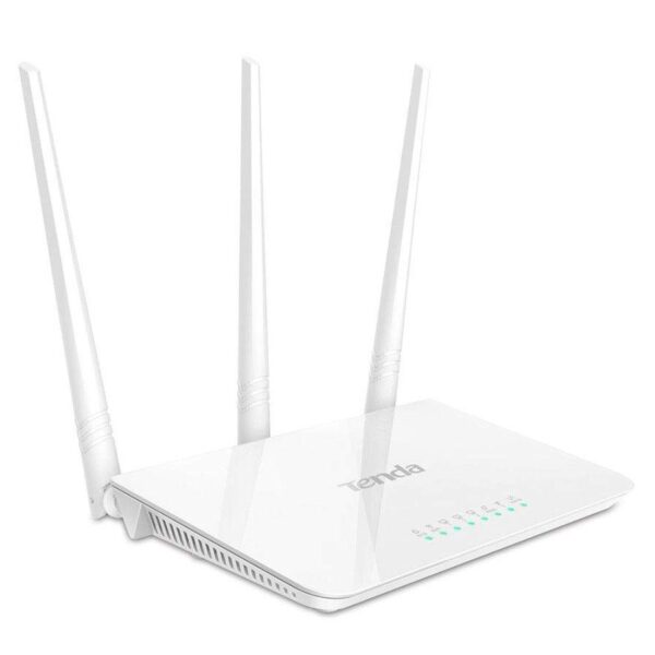 Tenda F3 300Mbps Wi-Fi Router, Easy Setup, WPS Button, Parental Control, Bandwidth Control, Wi-Fi Schedule, with 3 * 5dBi High Power External Antennas (White, N300 F3)