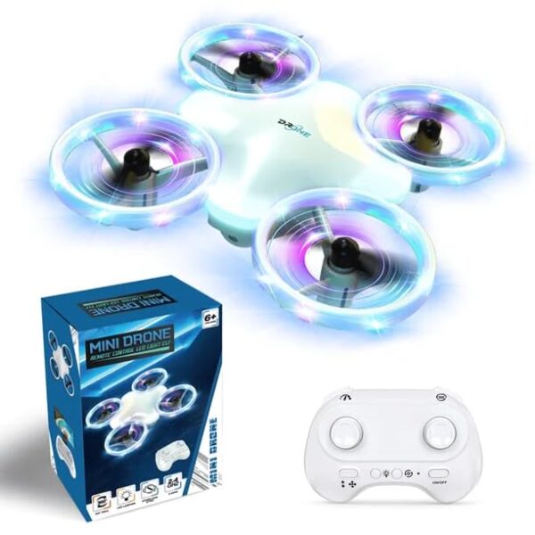 Jack Royal Mini Drone for Kids|LED Remote Control Rc-Drone with multiple led shows| Auto Hovering, Headless Mode, 3D Flips and Throw to Go| Great Gift Toys for Kids| Indoor Flying Toy for Kids,