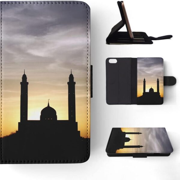 TAJ Mahal Jewel Muslim Art India FLIP Wallet Phone CASE Cover for Apple iPhone 5 | iPhone 5S | iPhone SE (2016)