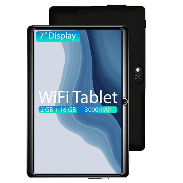 IKALL N11 Plus Tablet – 7" WiFi Android Tablet | 2GB RAM, 16GB ROM | 2MP Rear Camera | 3000mAh Battery | Quad-Core Processor| Android 8.0 (Black)