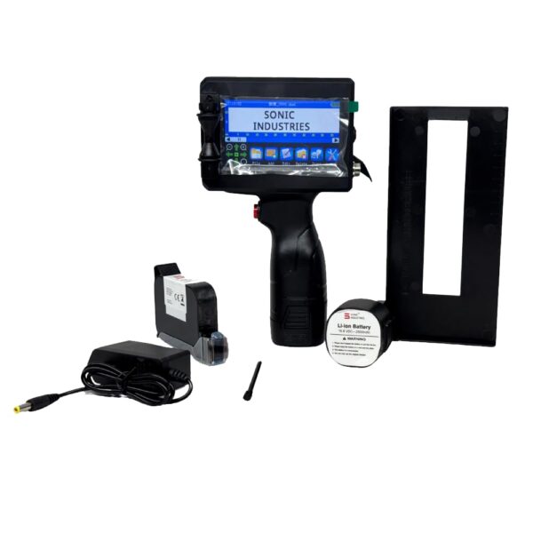 SONIC INDUSTRIES 12.7mm Portable Handheld Thermal Inkjet Printer ABS Body with Sonic Premium Solvent Cartridge Designed for All Manufacturing Unit (Print MRP, Expiry, MFG, Batch Number, Barcode)