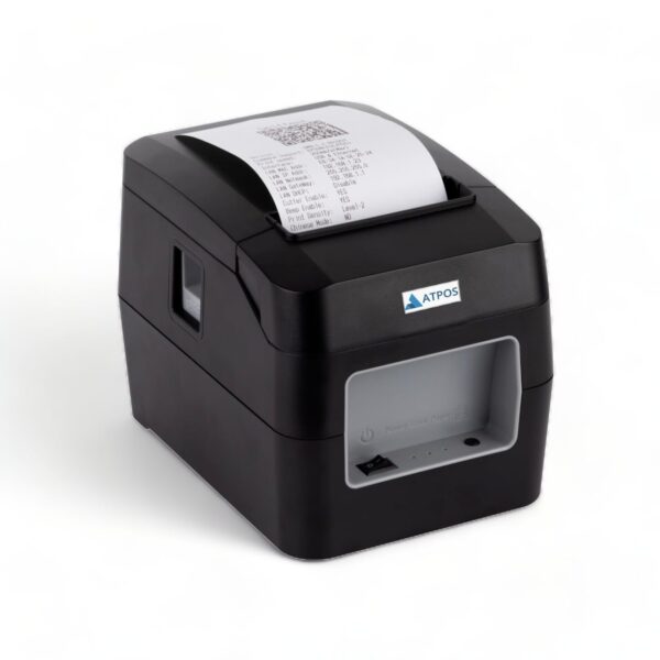 ATPOS Hl-300 80Mm (3 Inches) Direct Thermal Monochrome Wired Home InkJet Printers | Esc/Pos Print Billing (Usb, 220Mm/S) | Auto Cutter, Black