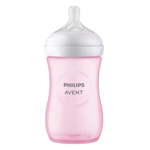 Avent Philips Natural Response 3.0 Pink Feeding Bottle 260ml SCY903/11