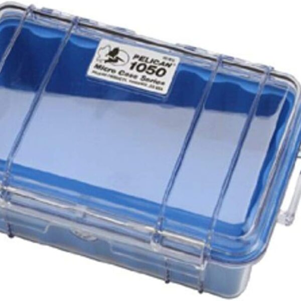 Pelican 1050 Micro Case - for iPhone, GoPro, Camera, and more (Blue/Clear)