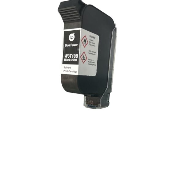 W3T10B Inkjet Printer Cartridge (Black 2590 Solvent Print Cartridge) Black Ink Cartridge (New) (Black)