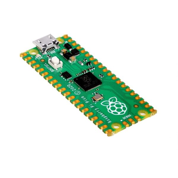 TECHTONICS Raspberry Pi Pico (Latest & original) Microcontroller Mini Development Board, Based on RP2040 Chip, 264KB of RAM, and 2MB of onboard Flash memory Dual-core Arm Cortex M0+ Processor