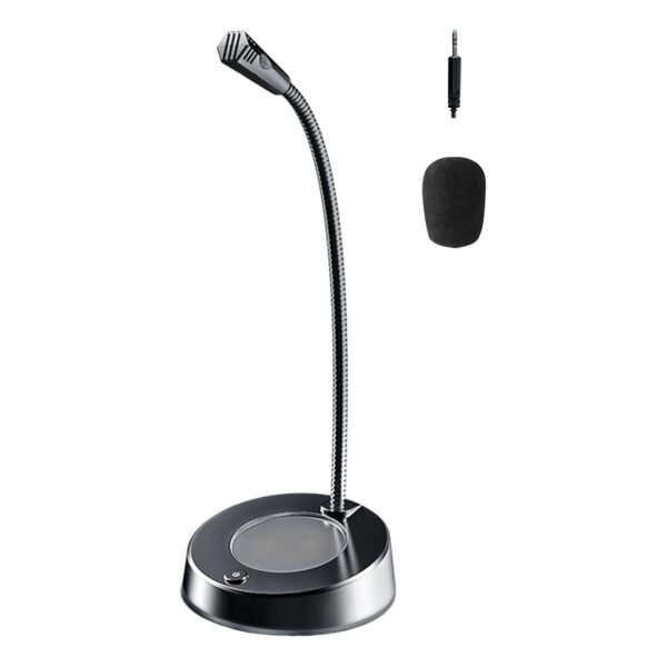 ATORSE® USB Computer Microphone 360 Gooseneck Design for Meetings Desktop Pc YouTube without Light