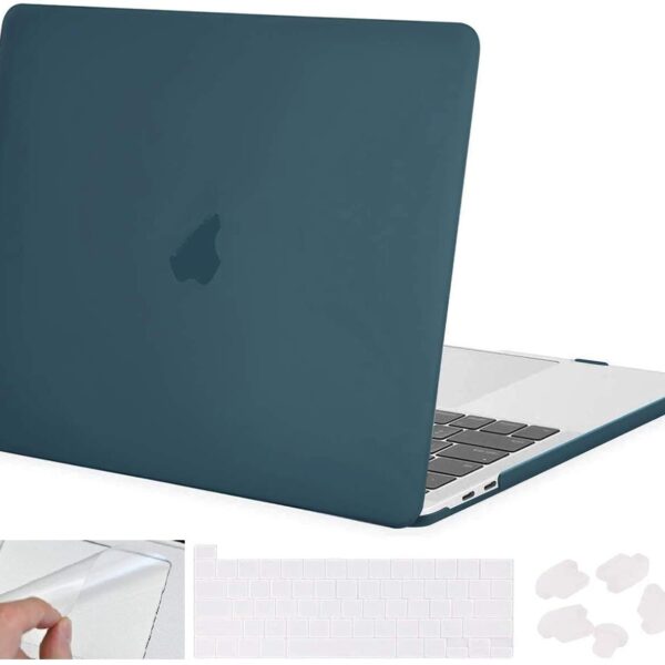 MOCA Hard Shell Case Cover for M1 MacBook Air 13 inch [2022, 2021-2018 Release] M1 A2337 A2179 A1932 with Retina Display Touch id MacBook Air Shell Case Cover (Deep Green)