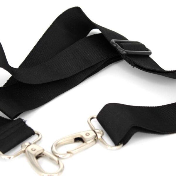 SHOPEE Nylon Replacement Adjustable Shoulder Strap with Swivel (4 cm, Width, Black)