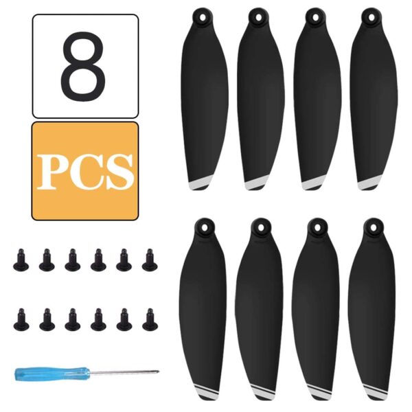 Careflection 4 Set Propeller Remote Controlled UAV Device CW/CCW RC Drone FPV Quadcopter Fan Blade Propellor Spare Part Unit Unmanned Helicam Replacement Kit-5 Years Warranty (DJI Mavic Mini 1, Black)