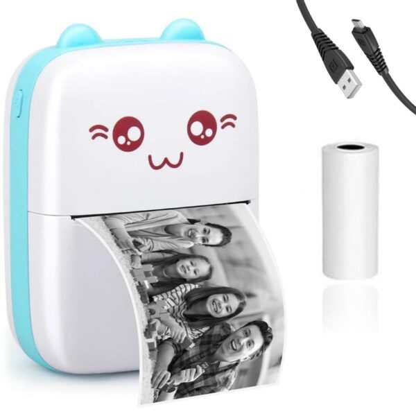 Raptas The 200DPI Mini Thermal Printer News Wireless Convenience with Bluetooth BT4.0 connectivity. ILatest for Android or iOS, it effortlessly Prints Photos, Notes, Lists, and QR Codes. Complete