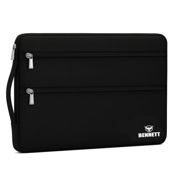 KBBRD Bennett Nylon Drax Laptop Bag Sleeve Case Cover Pouch for 14 Inches Laptop Apple/Dell/Lenovo/Asus/Hp/Samsung/Mi/MacBook/Ultrabook/Thinkpad/Ideapad/Surfacepro,Laptops,Tablets (Black,Drax Sleeve)