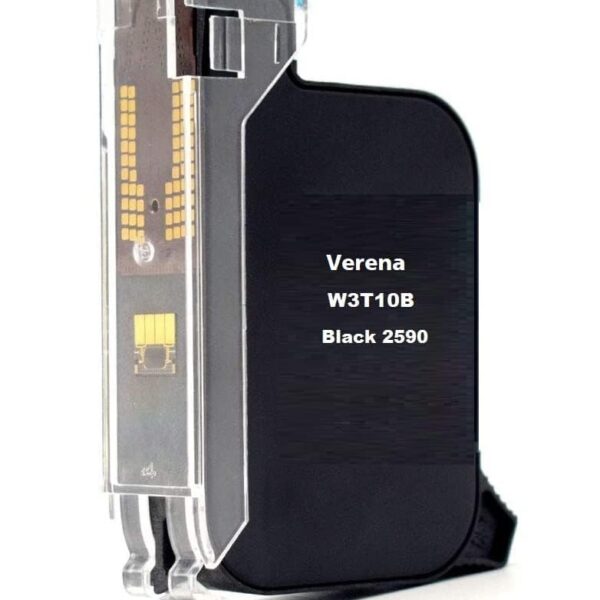 VERENA W3T10B / 2590 Solvent Black Ink Cartridge Compatible for Handheld Inkjet Printer W3T10B, 2590 Solvent Print Cartridge (W3T10B / 2590)