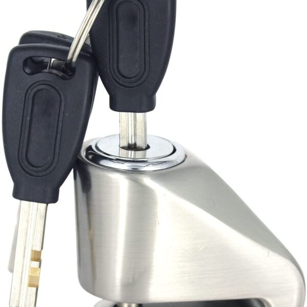 Atoray Kovix Disk Lock Heavy Stainless Steel Disc Break Security Lock Disc Lock Disc Lock (Silver) for Honda CB Trigger