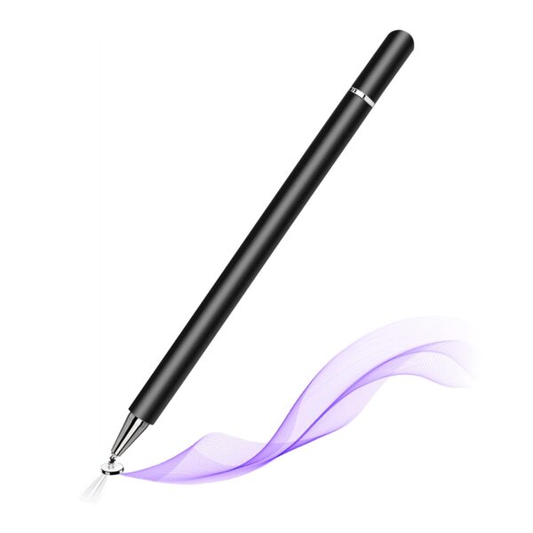 HUMBLE Universal Light Weight Stylus Pen for Smartphone/Tablet/iPad/iPhone/Android & All Touch Screen Devices with Fine Point Disc Tip & Magnetic Cap | Precise Tip for Drawing and Writing - Black