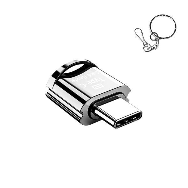 Verilux® Micro SD Card Reader Mini Type C Card Reader TF Card Reader with Keychain USB C to Micro SD SDHC SDXC OTG Memory Card Reader Compatible with Laptops, MacBook Pro, Galaxy Note 20 S20