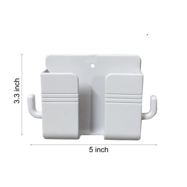 DSNS Mobile Phone Charging Stand, Multi-Functional Storage Holder, Bedside Fixed Rack, Bedroom, Office Accessories, White 01, Portable Electronic Devices (Pack of 5)