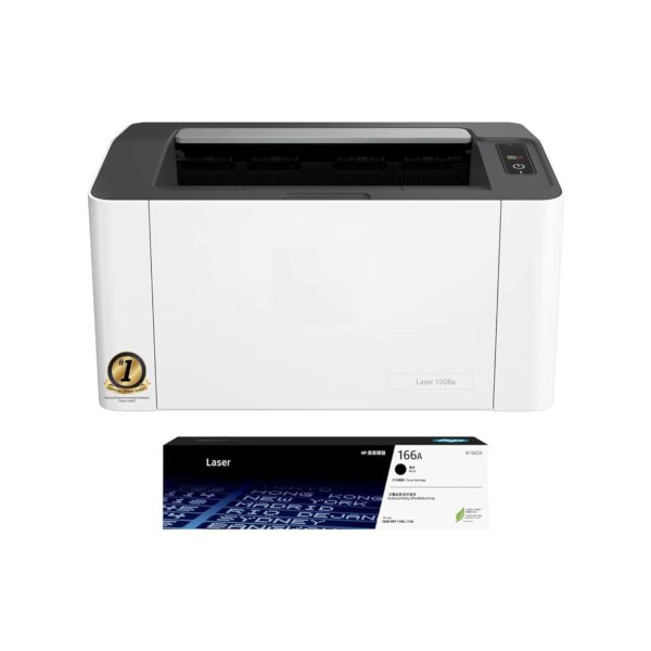 Laser 1008A Wired Monochrome Laser Printers,Single Function,Print,Hi-Speed USB 2.0,Up to 21 Ppm,150-Sheet Input Tray,100-Sheet Output Tray,10,000-Page Duty Cycle, 1-Year Warranty Black & White