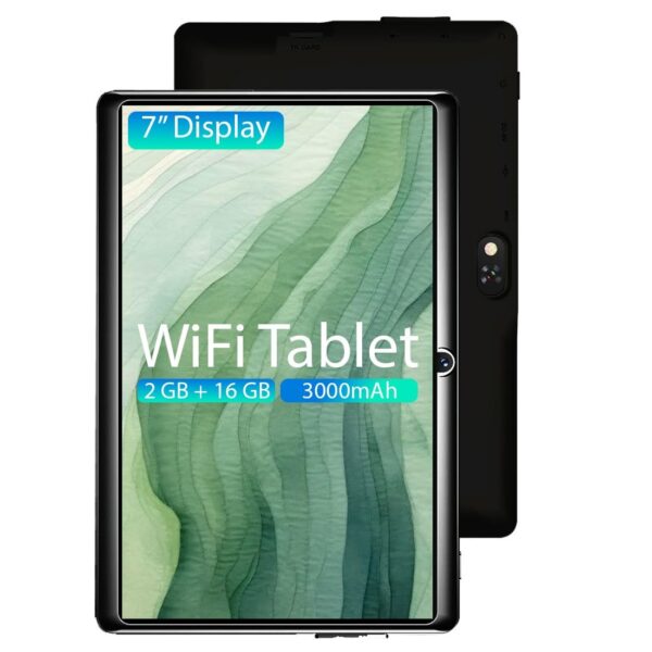 IKALL N8 Plus Tablet – 7" WiFi Android Tablet | 2GB RAM, 16GB ROM | 2MP Rear Camera | 3000mAh Battery | Quad-Core Processor| Android 8.0 (Black)