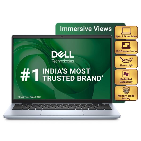 Dell Inspiron 5440 Laptop,Intel I5-1334U Processor,16GB DDR5 + 1TB SSD,14" FHD+AG Nontouch 250Nits WVA Display W/Comfortview Support,Backlit KB + FPR,Win11 + MSO'21 + 15 Month Mcafee,Ice Blue,1.54Kg