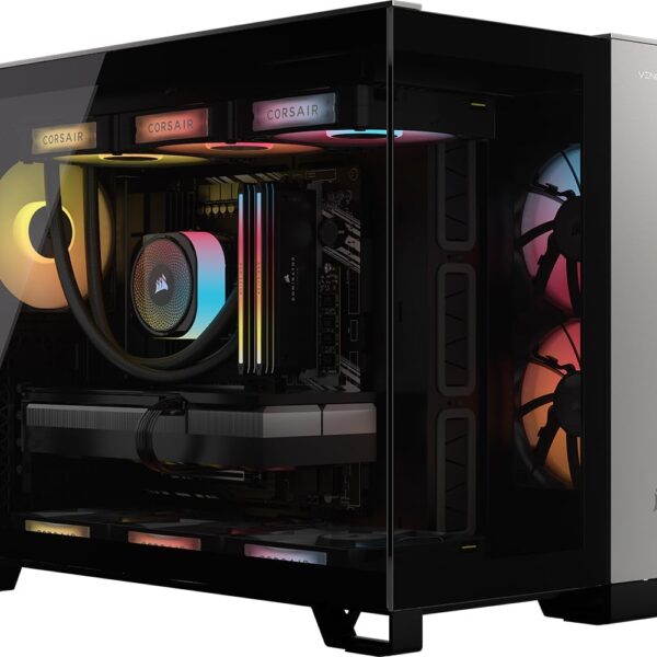 Corsair Vengeance i5100 Gaming PC – Liquid Cooled Intel Core i9-14900KF CPU – NVIDIA GeForce RTX 4080 Super GPU – 32GB Dominator Titanium RGB DDR5 Memory – 2TB M.2 SSD – Black/Gray