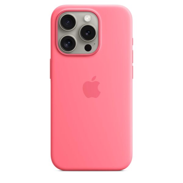 Apple iPhone 15 Pro Silicone Case with MagSafe - Pink ​​​​​​​