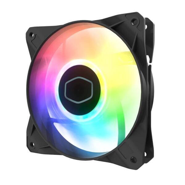 Cooler Master CF120 ARGB Case Fan - 120mm High Performance | Computer Case Fan | ARGB Lighting Controlled Via Motherboard | Noise Reduction Tech | Rifle Bearing
