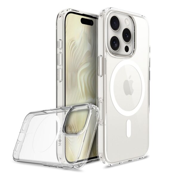 MOBUSA Premium Ultra Hybrid Clear Transparent Back Cover Case for iPhone 16 pro max | Anti-Yellowing | Shockproof Magsafe Design | TPU Hard Clear Case | Scratch Resistant Cover Case | Protective Case.