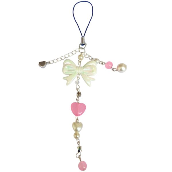 Snowy's Shop Cute Phone Charm for Girls – Kawaii Bag Charm & Cell Phone Accessory | Acrylic & Metal Chain Lanyard Gift for Girls | Stylish Phone & Bag Decoration