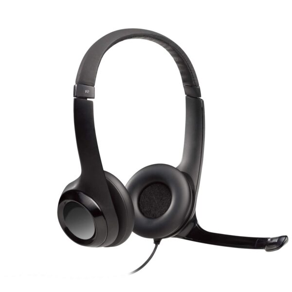 Logitech H390 Wired On Ear Headset for PC/Laptop, Stereo Wired Headphones with Noise Cancelling Microphone, USB-A, in-Line Controls, Works with Chromebook - Black