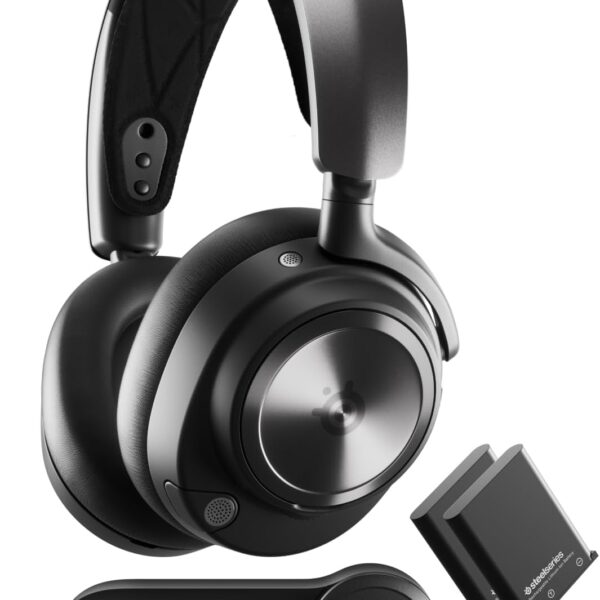 SteelSeries Arctis Nova Pro Wireless Multi-System Gaming Headset - Premium Hi-Fi Drivers - Active Noise Cancellation - Infinity Power System - ClearCast Gen 2 Mic - PS5, PS4, PC, Switch, Mobile