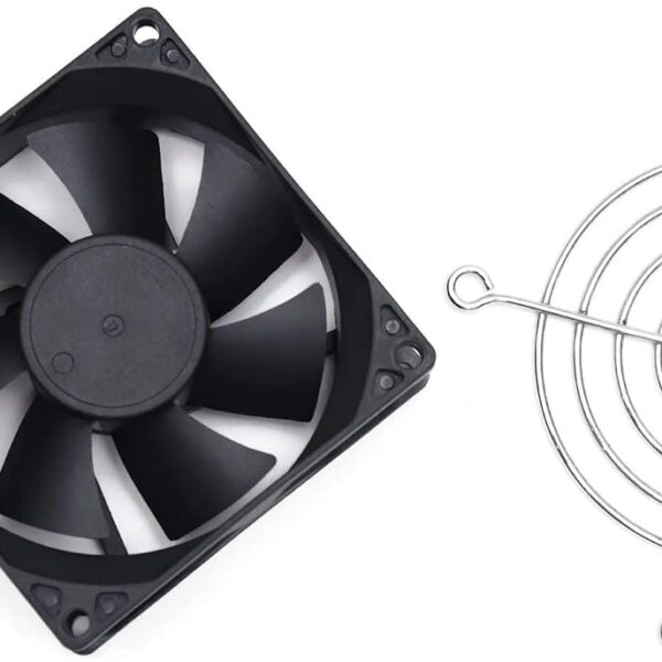 Electronic spices DC 12V Cooling Fan for PC Case, CPU Cooler with 3 Inches Grill