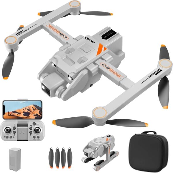 Richhardy Drone with Dual Camera 1080P for Beginners, RC Quadcopter Foldable Drone with Brushless Motor, Altitude Hold, Headless Mode, One Key Start, 2 Batteries for 30mins Flight,RG700pro