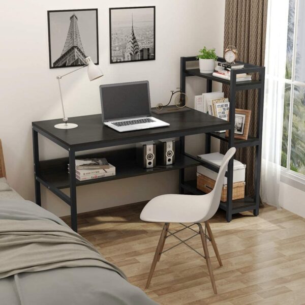 Deskio Computer Table | 1 Year Warranty | Computer Table for Home & Office Work, Study Table for Adults, Home Office Table for Desktop Pc | 150 x 60 x 75 CM | Black | DIY
