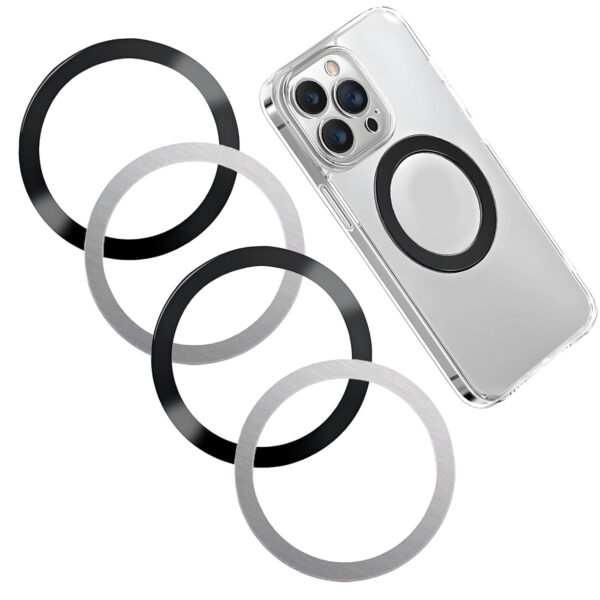 4 Pcs Phone Attachment Ring,Suction Phone Case Multi Functional Suction Phone Accessories Fashionable Mobile Phone Accessories for iPhone16 /15/14/13/12/11/X Series for Technology Enthusiasts