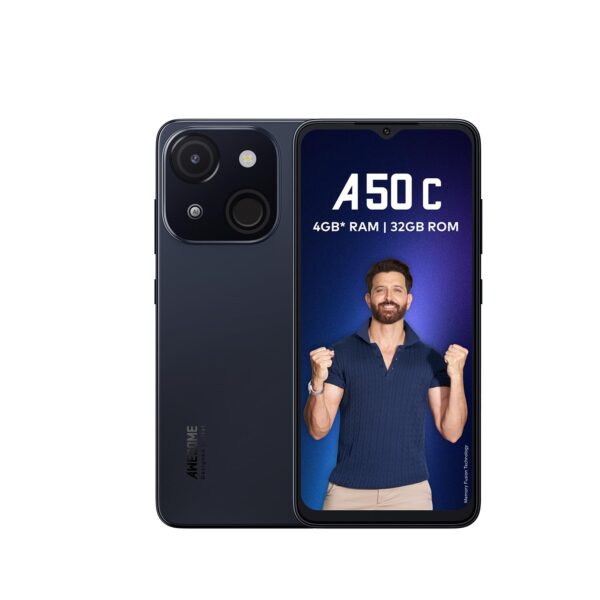 itel A50C|6.6" HD+ Display with Dynamic Bar| 2GB RAM +32GB ROM, Upto 4GB RAM with Memory Fusion|Octacore Processor|8MP AI Dual Rear Cam|Fingerprint & Face Unlock, Dark Blue