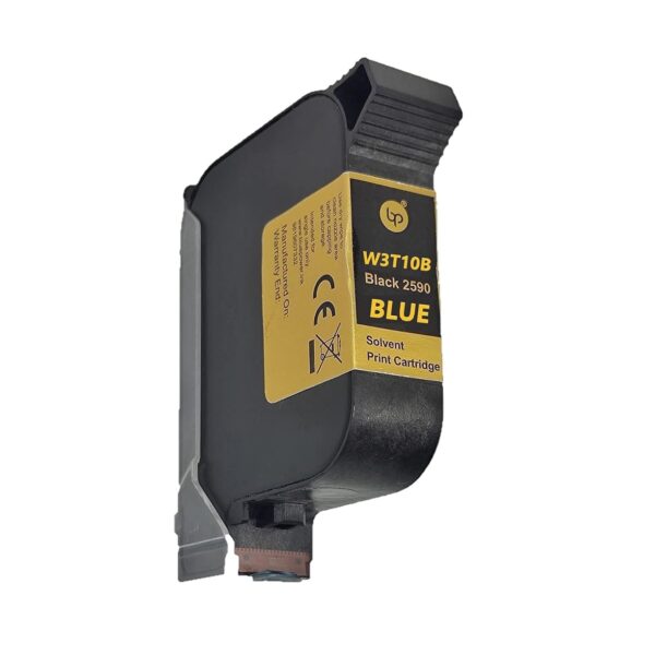 Blue Power W3T10B Inkjet Printer Cartridge (Black 2590 Solvent Print Cartridge) Ink Cartridge (Blue)