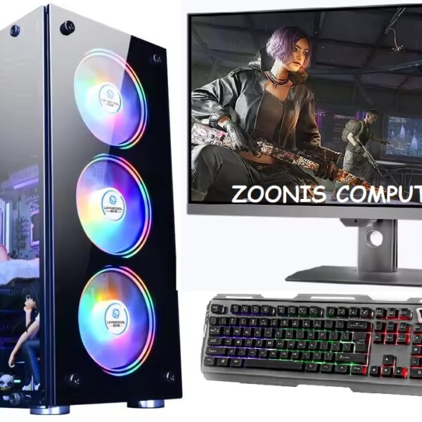 Zoonis Desktop Computer Full Setup Core i5-4370,4th Gen, Ram 16GB/ 256GB SSD/ 500GB HDD/Windows10 /WiFi/ 22 Inch Framless Ultra Slim Monitor/Keyboard+Mouse for Home, Gaming Pc, Office (Full Set up)
