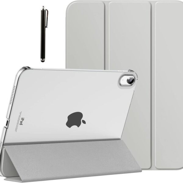 ProElite Cover for Apple iPad (A16) 11th/10th Generation (2025/2022) Cover Case, Transparent Smart case for iPad 11th/10th Gen 2025/2022 (Supports Auto Sleep Wake) with Stylus Pen, Grey