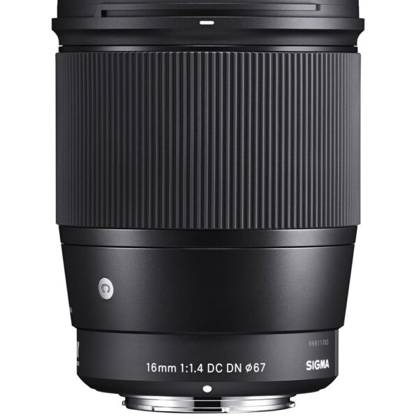 Sigma 16mm F/1.4 DC DN Contemporary Lens for Sony E Mount Mirrorless Cameras (APS- C Format, Black)