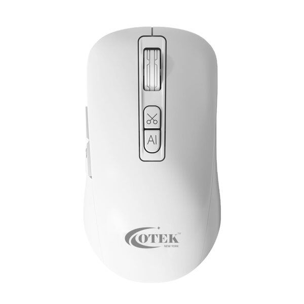 OTEK BM09 Smart AI Mouse Voice & Text Translation, Voice Recognition & Typing, OCR Screenshot, 100+ Languages, AI PPT Creation, AI Excel, Adjustable DPI, Windows & MacOS, Multi-Connectivity (White)